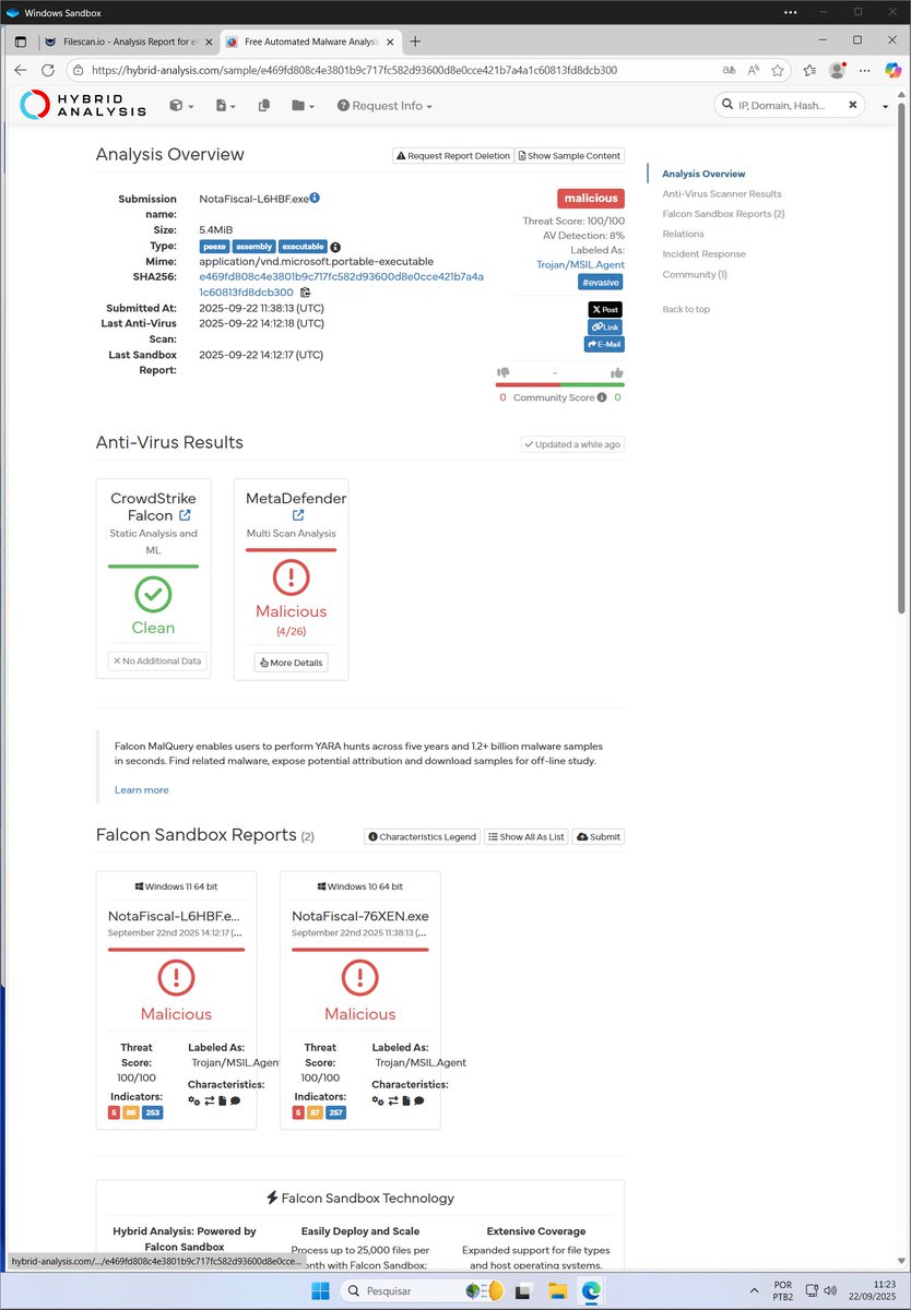 afterSt0rm's tweet photo. Vish, parece que o arquivo é malicioso! Bem, mas porque a @PneuStore me enviaria malware de graça desse jeito? O mais engraçado é que eu de fato estava procurando pneus no site de vocês esta semana, então não basta o tracking eu ainda ganho malware de graça?

+ https://t.co/mwhH9UrLKD