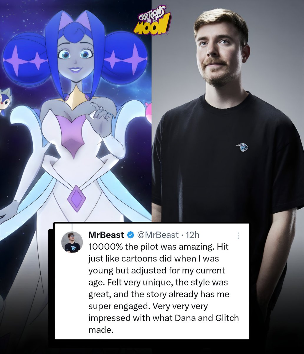 El mismísimo Mr. Beast apoyando Knights of Guinevere:

💬 "El piloto fue increíble.

Se sintió muy único, el estilo fue genial, y la historia ya me tiene súper enganchado. Muy impresionado con lo que hicieron Dana y Glitch.”