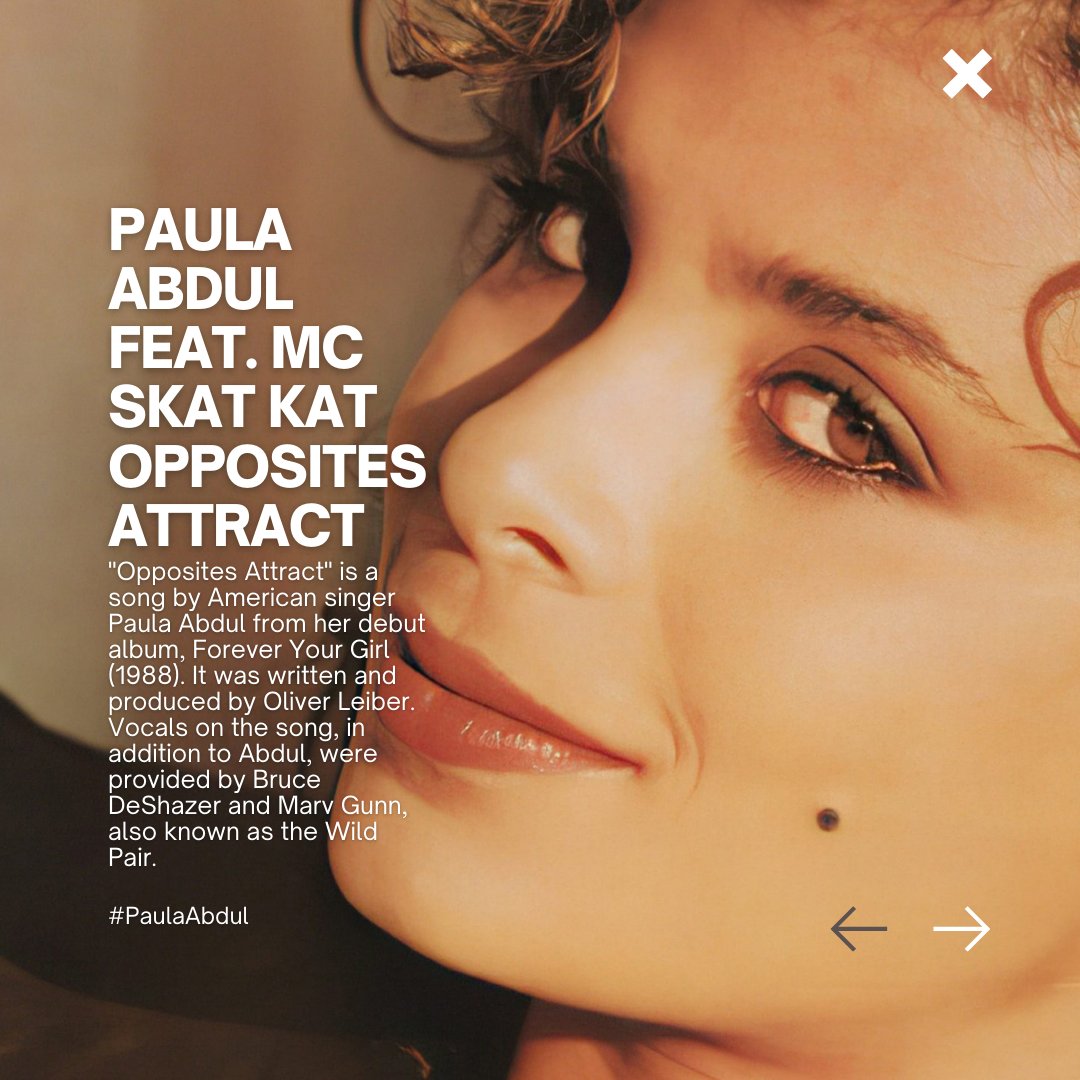 wclassicradio's tweet photo. Con “Opposites Attract” como cuatro sencillo número uno, el debut de Paula Abdul marcó un antes y un después en la música pop. #PaulaAbdul #OppositesAttract #ForeverYourGirl #MCSkatKat #80sMusic #wclassicradio #BuenosAires https://t.co/REUNXybxSs 👈 https://t.co/lKvTD1u3CA