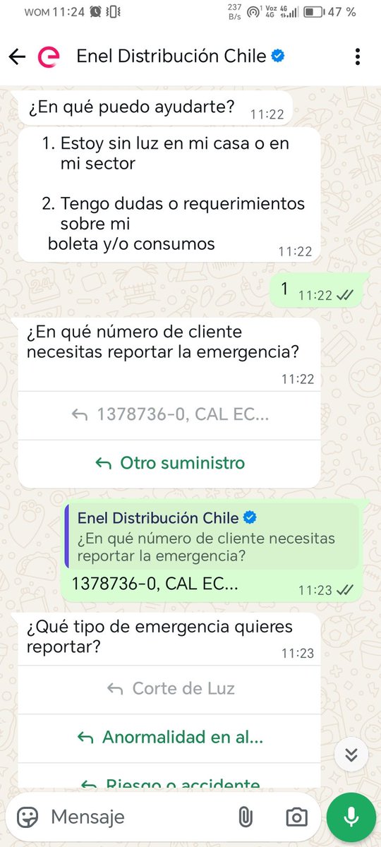 Andreitss's tweet photo. @Enel_Informa_CL Un chiste por wasap, no dan una respuesta.. https://t.co/B5k08si8iM