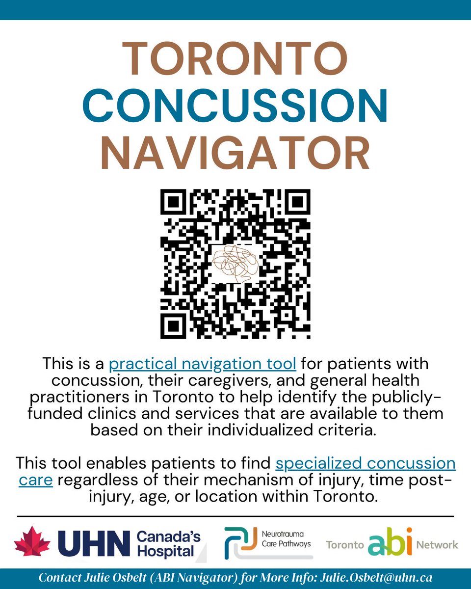 NeurotraumaPath's tweet image. 🧠 This #ConcussionAwarenessWeek, make sure to explore the Toronto Concussion Navigator: neurotraumapathways.ca/concussion-nav…