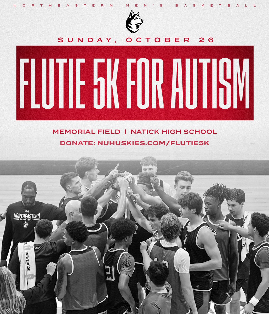 We're proud to participate in the upcoming Flutie 5K for Autism on October 26 in Natick.

Please consider clicking the link below to support our team!

🔗 NUHuskies.com/Flutie5k
