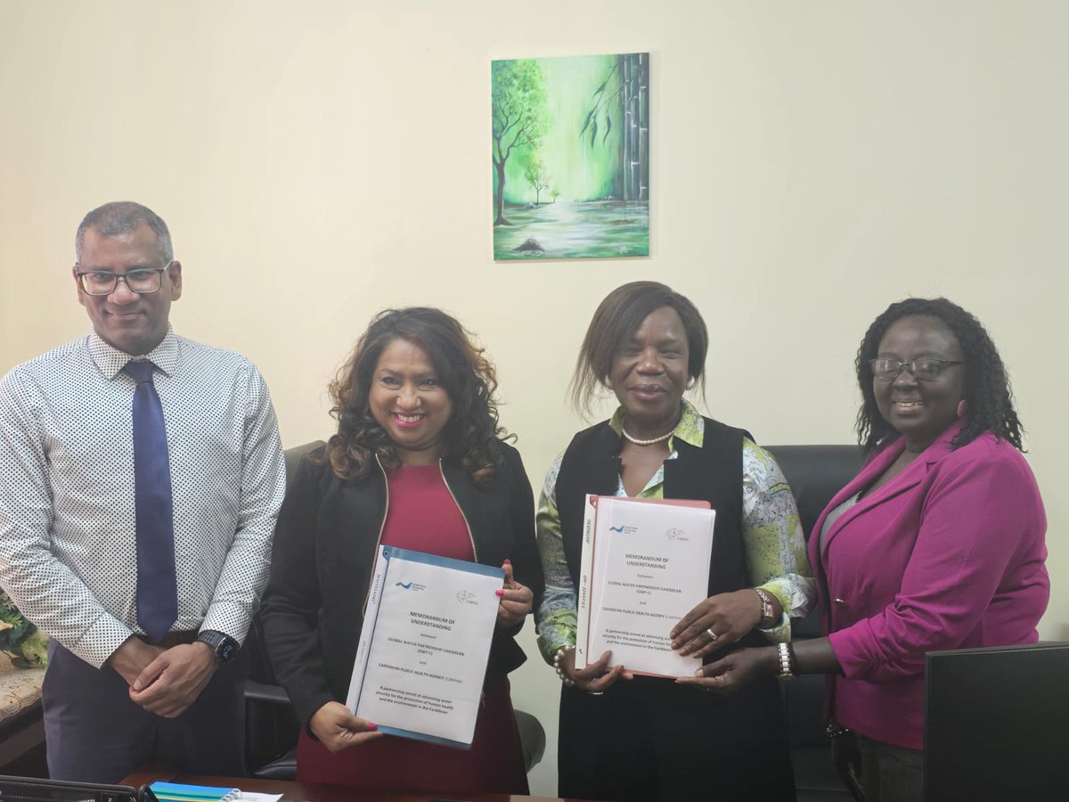 💧🌴 Big news! On Sept 16, 2025, GWP-C &amp; CARPHA signed an MOU 🤝🏽 to strengthen the 🔗 between water security 💦 &amp; public health 🏥 across the Caribbean 🌎✨
gwp.org/en/GWP-Caribbe…