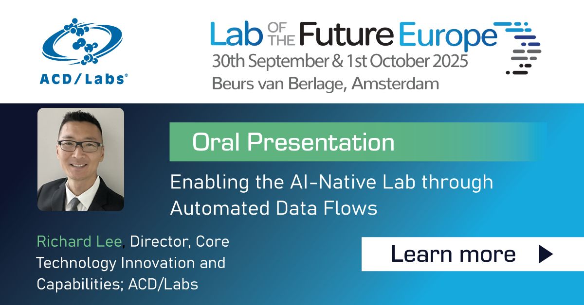 ACDLabs's tweet image. Join us at #LaboftheFuture between Sept 30 - Oct 1 at Beurs van Berlage, Amsterdam. Visit us on booth B4 and attend our oral session at 12:10pm CEST on October 1. Find out more: buff.ly/gJmShHc 

#LaboftheFuture #Conference #AutomatedLab #Technology