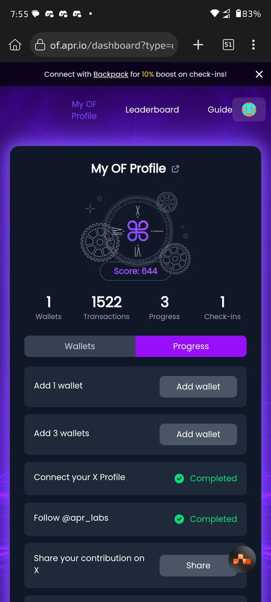 Maruf. ၊||၊ DeSpeed ၊||၊(Ø,G)"SparkChain.AI"kgen (@maruf1742538) on Twitter photo Over 3 million order flow profiles have already been created on <a href="/aPriori/">aPriori ⌘</a>’s OF platform on <a href="/monad/">Monad (mainnet arc)</a>
Don’t forget to:
• Check in daily on aPriori to boost your OF score
• Log in to Lumiterra to claim your daily skin
• Check MonadScore daily to grab your Score point
#monad <a href="/monad/">Monad (mainnet arc)</a> Over 3 million order flow profiles have already been created on <a href="/aPriori/">aPriori ⌘</a>’s OF platform on <a href="/monad/">Monad (mainnet arc)</a>
Don’t forget to:
• Check in daily on aPriori to boost your OF score
• Log in to Lumiterra to claim your daily skin
• Check MonadScore daily to grab your Score point
#monad <a href="/monad/">Monad (mainnet arc)</a>