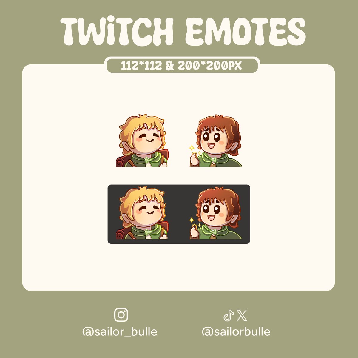 Joyeux Hobbit Day 🌱
Pour fêter ça, voici deux nouvelles emotes sur ma boutique (en illimité et à petit prix) ✨
ko-fi.com/s/4b0d2dfb01