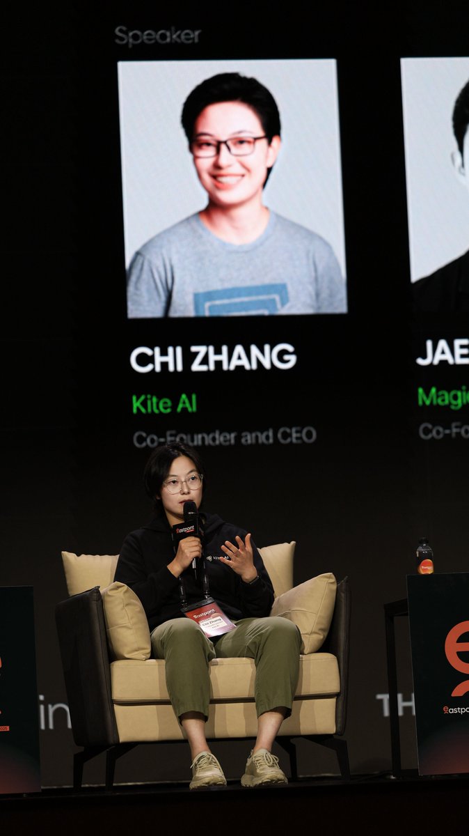 GoKiteAI's tweet photo. We had the best time joining the @0xEastPoint event at Korea Blockchain Week.

The panel on “Autonomous AI in the Real World: From Trustless Systems to Robotics,” brought together leading voices to discuss how trustless systems can enable autonomous AI, the convergence of AI agents, robotics, and blockchain, and the challenges of building safe and reliable autonomy at scale.

The panel featured the following speakers:
1️⃣ @ChiZhangData (Co-founder & CEO @GoKiteAI)
2️⃣ @jaemin0x (Co-founder & President @magic_labs)
3️⃣ @JanLiphardt (Founder & CEO @openmind_agi)
4️⃣ @drjungheeryu (CEO @RLWRLD_ai)
5⃣ Moderated by @iamjunpark (Senior Investor @Hashed_official)

Big thanks to everyone who joined the conversation and pushed the boundaries on what’s next for autonomous AI.