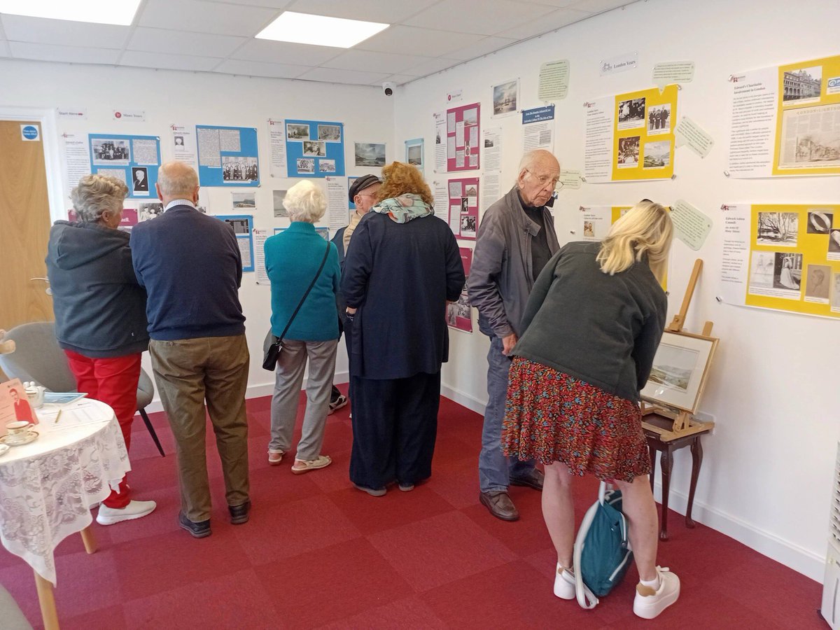 rushenheritage's tweet photo. We held a preview at Rushen Heritage Centre before the opening of our exhibition, 'Edward Ashton Cannell: A Manxman &amp; His Art’. Curated by volunteer Christa Viohl. RHC (Bridson St, Port Erin) is open 10am-4pm, Tues to Saturday (final day of season is Nov 1). https://t.co/gLonoHbrRy