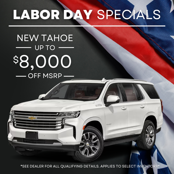 OPChevrolet's tweet photo. ⬇️Labor Day Deals Are On at Chevy Overland Park ⬇️
Now through Sept 2nd, get up to $8,000 off MSRP on new Tahoes and up to $16,000 off on new Silverado!
Come on down today!
Click here to shop: https://t.co/M45y90DWWE
#LaborDaySales #ChevyOverlandPark #ChevyDeals https://t.co/UfxSCDe0GO