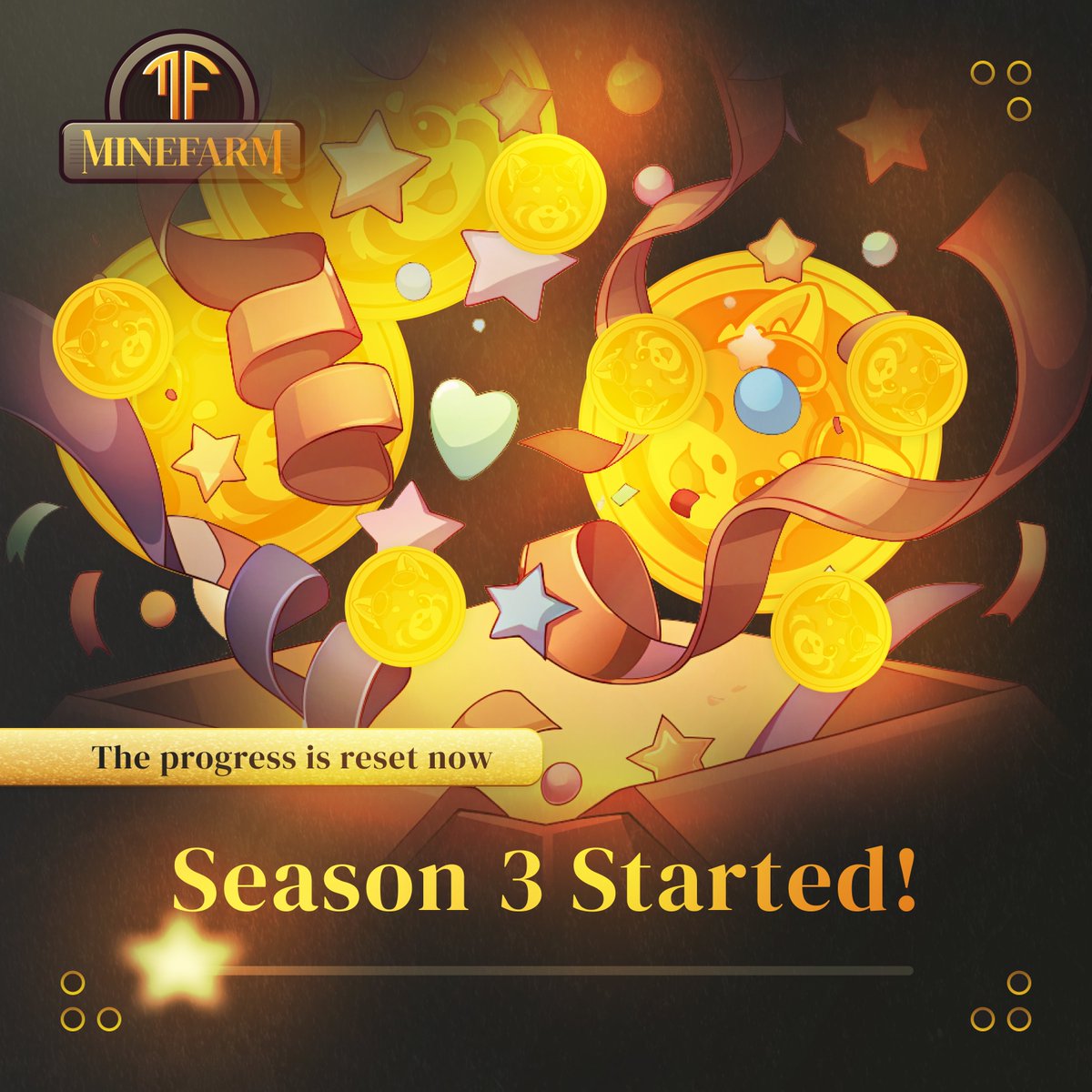 MineFarm_'s tweet photo. 🎉 Season 3 is live!

💥 Full reset done: accounts, generators, heroes, miners, guild bonuses, Sparks, leaderboard → LVL1

💎 Kept: Diamonds &amp; premium items

🦊 Claiming open, check your wallet!
💰 Airdrop pool: 36M $REDPANDA

Start strong, climb ranks and stake wisely!

#Web3 https://t.co/cGOG1DtXSt