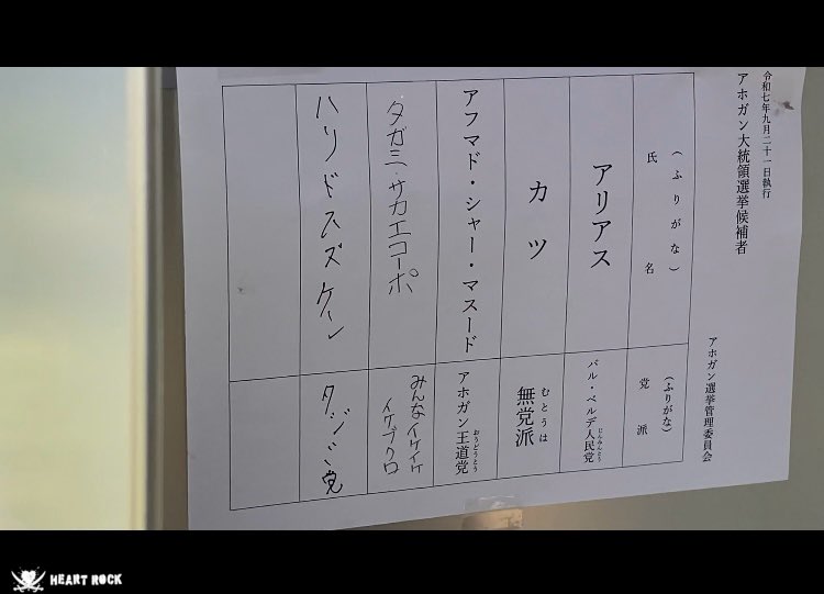 ハートロック開催地タジミスタン説