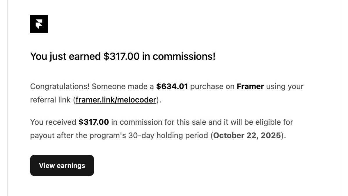 Getting paid after getting paid. <a href="/framer/">Framer</a> commissions hits hard