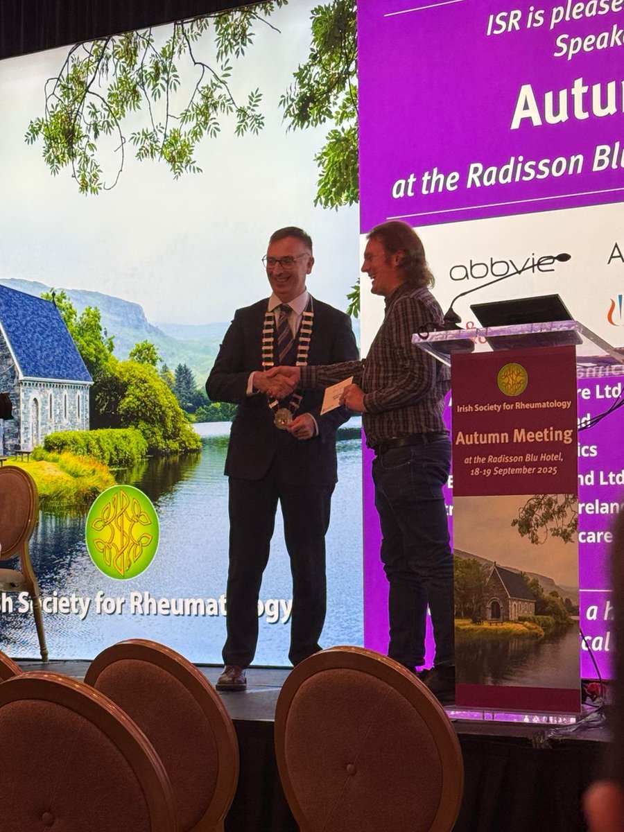 Great to attend the Irish Society for Rheumatology's Autumn meeting in Cork last week, 2 great days of presentations. 

Congratulations to Kevin from CAR for winning best premier poster presentation!