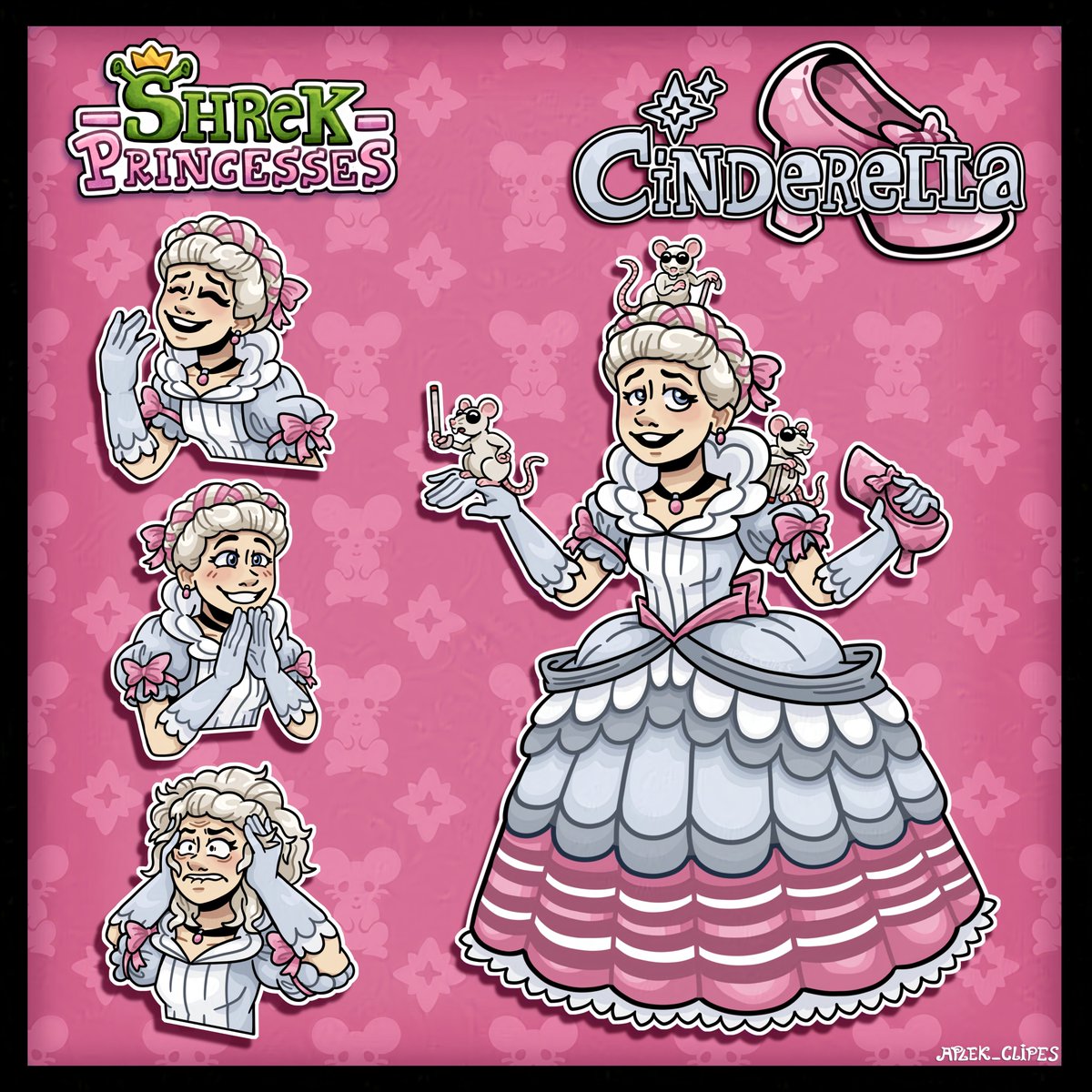 ApplkClips's tweet photo. A redesign of Shrek Cinderella!!! 🐭🌟👠
“Cinderelly, Cinderelly; Night and day, it's Cinderelly"
.@Shrek
#characterdesign #Cinderella #Shrek #Princess #DisneyPrincess #DisneyPrincesses #FairyTale #Artist #NoAI #Fanart https://t.co/yDIlX6vZBN