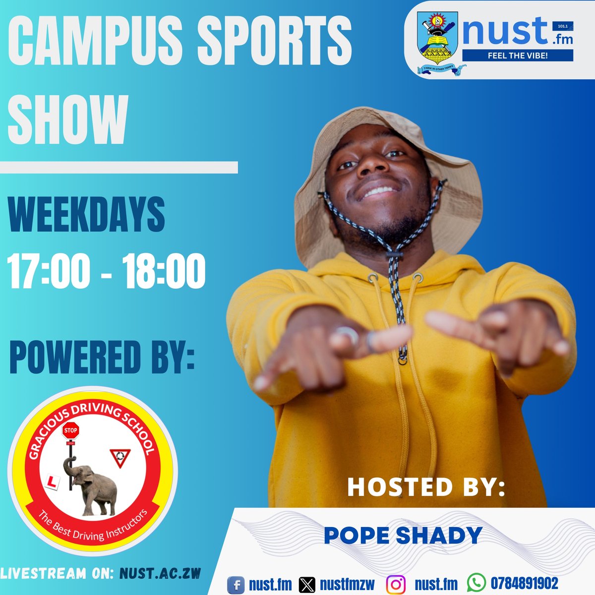 nustfmzw's tweet image. ⚽️🔥 Coming Up on the #CampusSportShow with @Mastershady5 

📍 17:05 – Southern Region Division One update: NUST FC suffer another setback
📍 17:15 – Bosso stun Scottland FC in a Chibuku Cup thriller

🎙️ Tune in on 101.1FM or stream via nust.ac.zw

#CampusSportShow