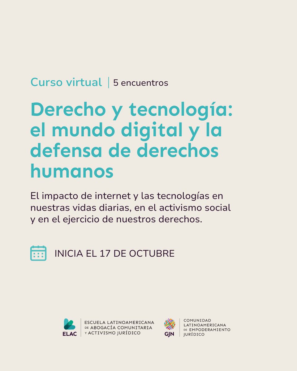 ELAC_org's tweet photo. ¿Defiendes los derechos humanos? ¿Necesitas aprender sobre el entorno digital, comprender sus riesgos y sus posibilidades como potenciador de derechos?

No te pierdas este taller, virtual y gratuito 👇
https://t.co/i5cVbFIPJh https://t.co/pntUtGoIqW