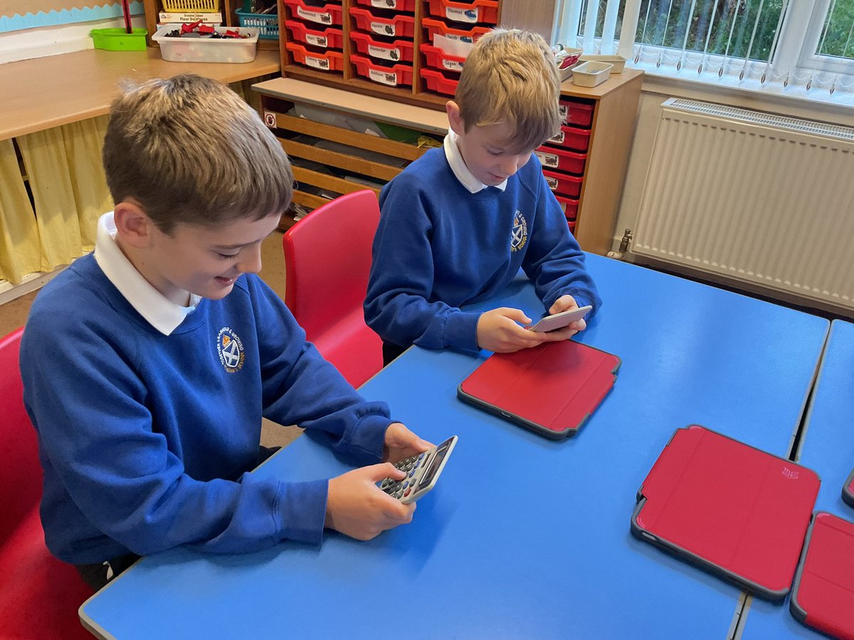 stpetersgala's tweet image. It’s #MathsWeekScot and there’s lots happening in P6. One activity today saw us using calculators. We don’t often get the chance for these, so we enjoyed some BIG calculations. @SBCNumeracy #enjoylearning