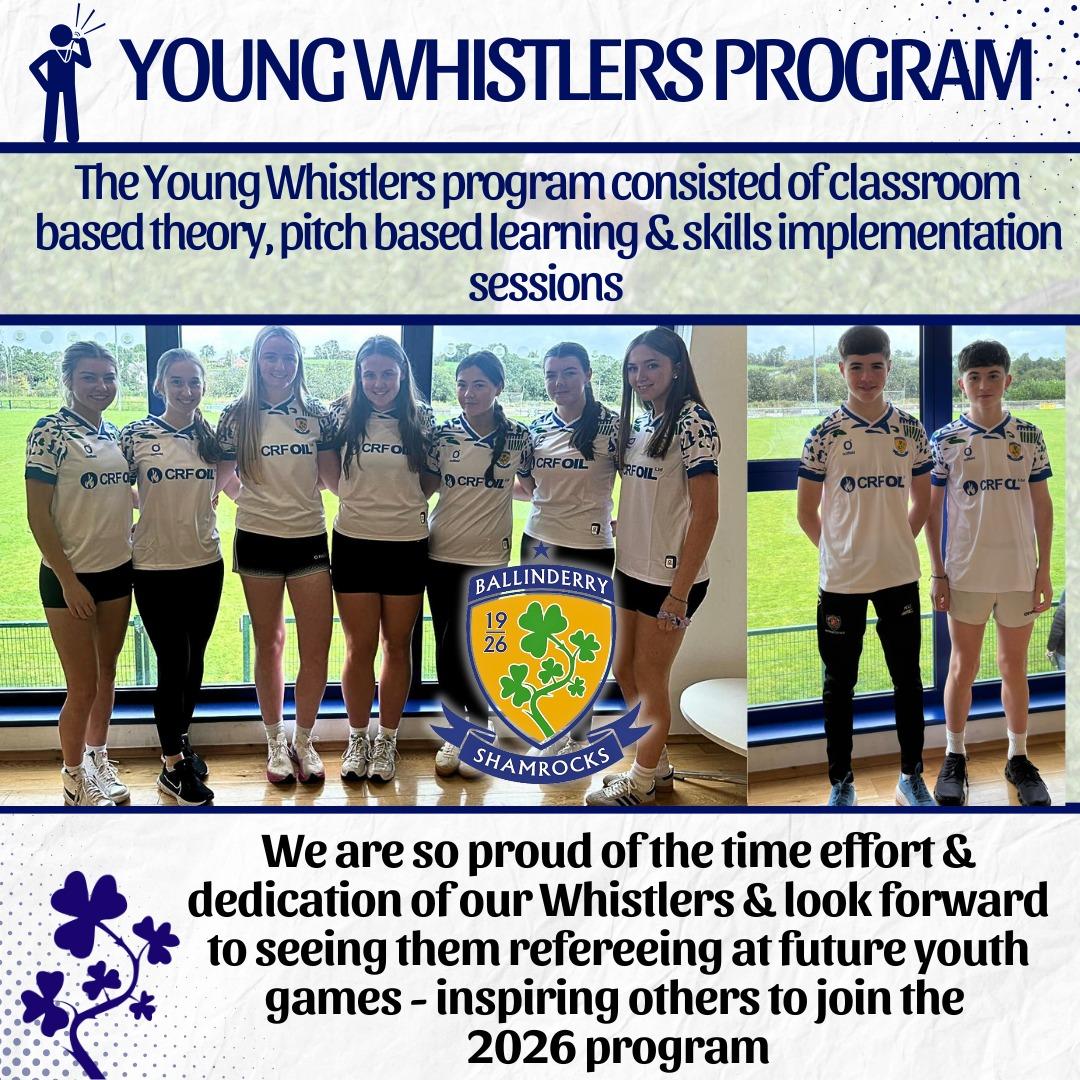This summer saw the launch of our first Young Whistlers programme 👏
12 young leaders (9 girls &amp; 3 boys, aged 15–18) took part in classroom + pitch sessions, building confidence, leadership &amp; safeguarding skills.
We’re proud of them all – here’s to 2026! ☘