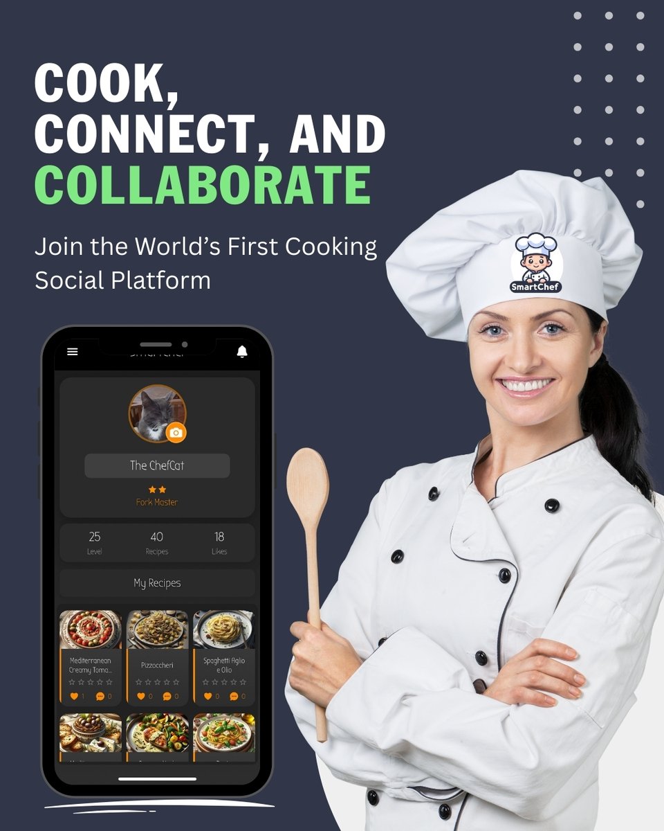SmartChefApp_01's tweet image. Why cook alone when you can cook together? 🍳 With SmartChef’s Social Network, you can follow your favorite home chefs, share your kitchen victories, and get inspired by a global community of food lovers.

👉 Join the community at smartchefmobile.com 

#cookingcommunity