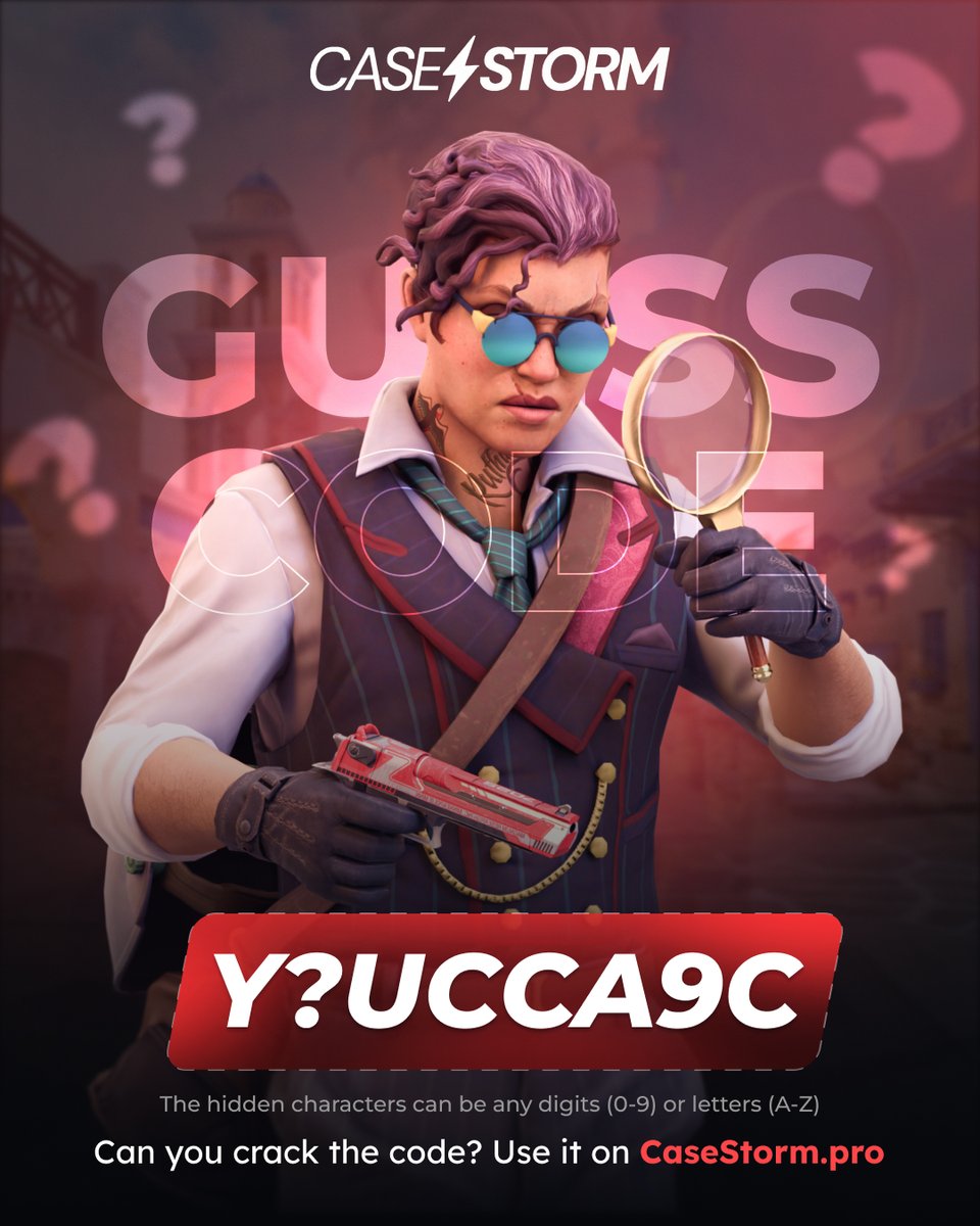 CasestormPRO's tweet image. ✨ Break the code and score your bonus at CaseStorm.pro!    
Visit: casestorm.pro/r/TWITTER 

#cs2 #cs2skins #counterstrike #csgoskins #csgocases #gaming #cs2community #esports #guesscode #cs2promo