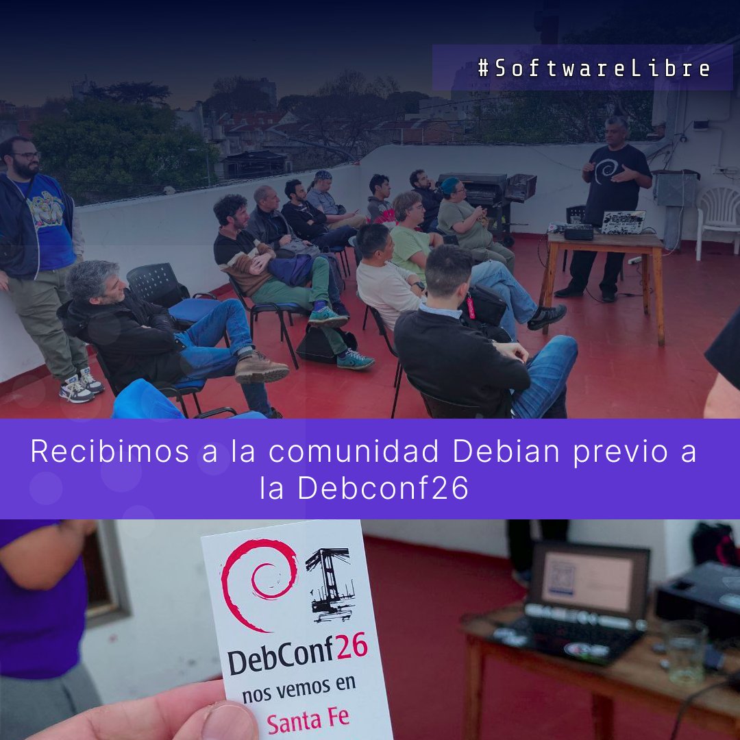 gcooplibre's tweet photo. Hace unas semanas recibimos en las oficinas de gcoop a la Comunidad de @debian que visitaba el país para preparar la #DebConf26 que se realizará en la Ciudad de Santa Fé el próximo año.
https://t.co/hbXoMSFXbk https://t.co/oB1LrY5wvV