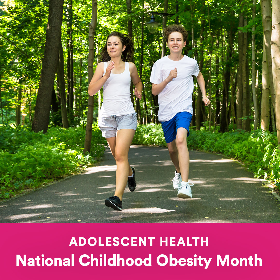 Help your child thrive this National Childhood Obesity Awareness Month! Encourage healthy eating, staying active, getting enough sleep, and limiting screen time! Get more tips at bit.ly/3C0Eh3r.