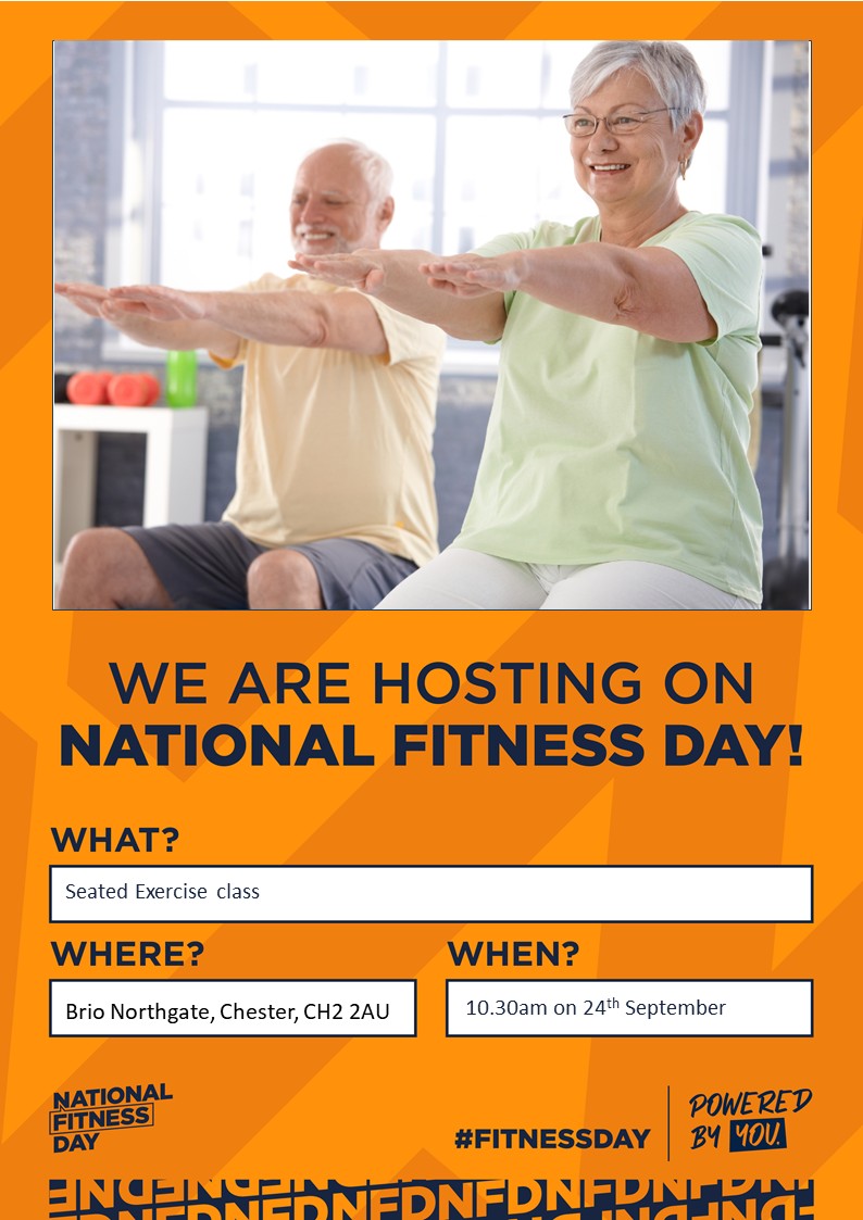 NTCentre's tweet photo. We're supporting #NationalFitnessDay on Wednesday (24th Sept). Drop into @NTCentre  at 10am or 1.30pm to have a guided tour &amp; ask questions about our support/services, or why not try out our virtual Seated Exercise sessions which is being shown at Brio Northgate at 10.30am? https://t.co/eZWAnYvlxU