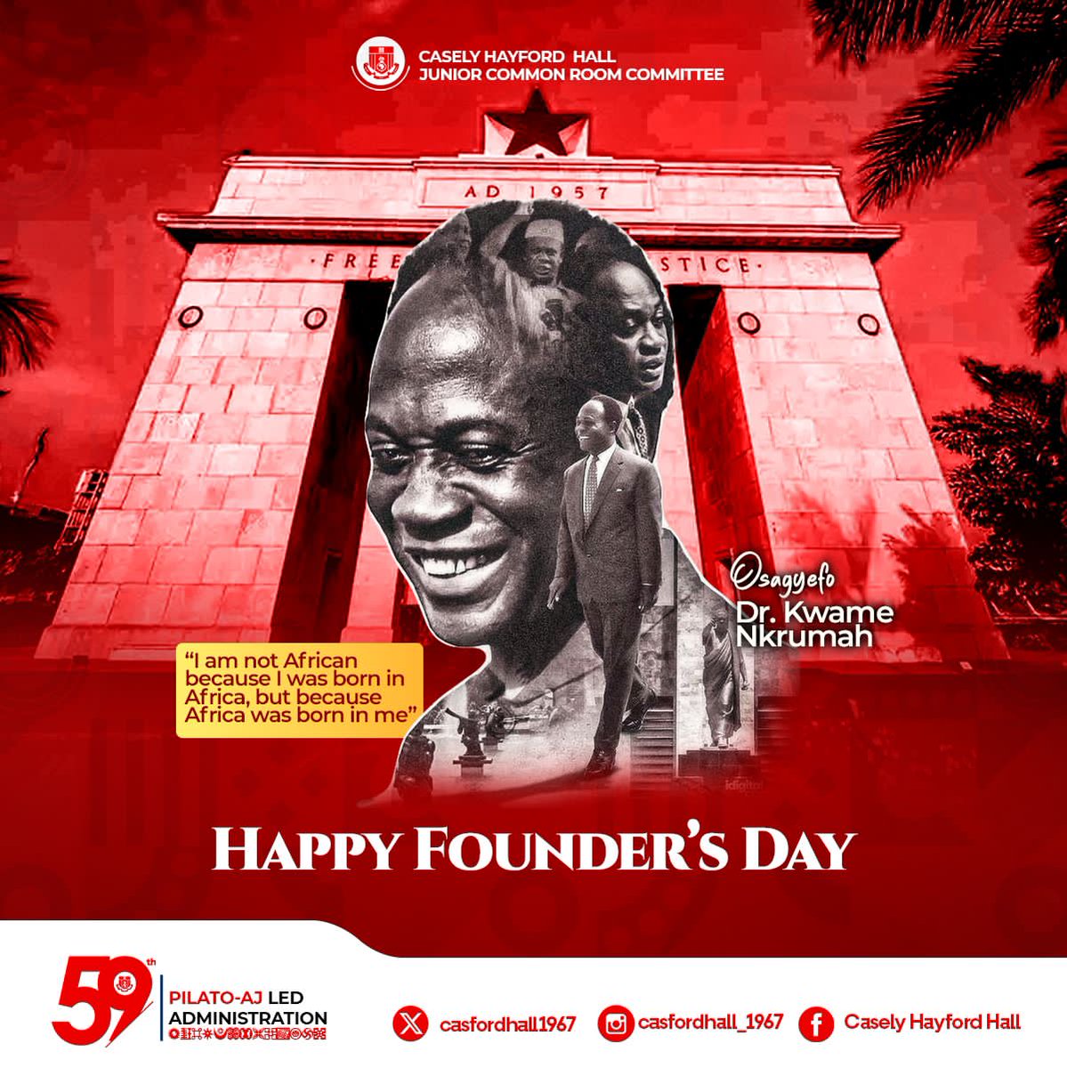 Born this day in 1909, Osagyefo Dr. Kwame Nkrumah, Ghana’s first Prime Minister &amp; President—led independence in 1957 and championed Pan-Africanism. His legacy of unity &amp; freedom lives on.
#YouFirst
#LeadingWithIntegrity
#59thPilatoAJledadministration