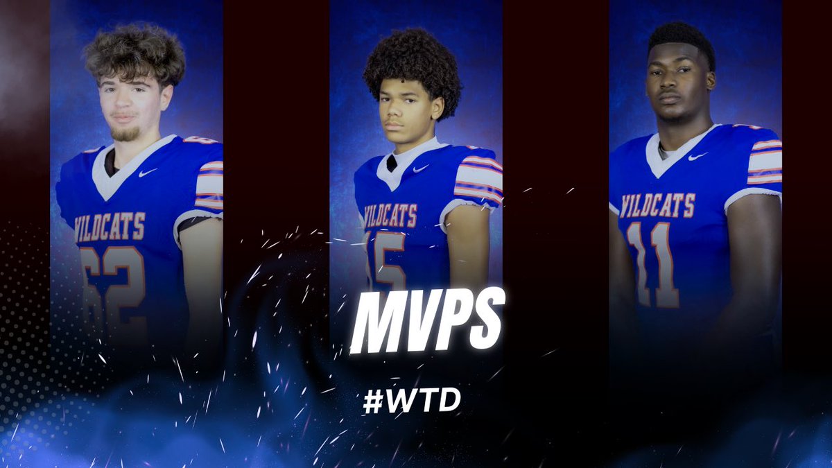 MVPs of the Week 
Week 4 

Special Teams= Ethan Wernli #36 🦵
Offense= Kylan Basinger #15 👑
Defense= Jamarion Carlton #11 🏴‍☠️

#WTD #Remember