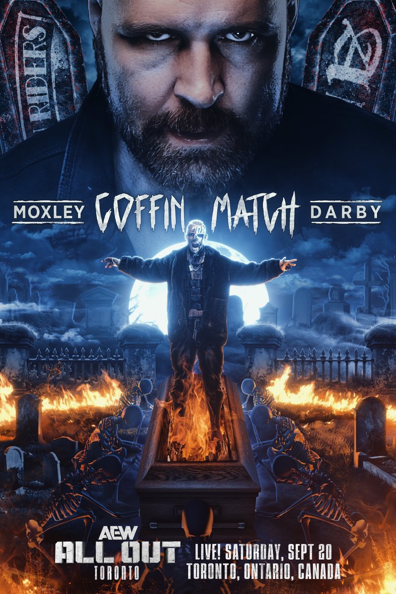 For the next three weeks, AEW will be releasing my ALL OUT TORONTO match posters, one every Monday!
Kicking things off today at 1PM EST with the MOX vs Darby poster.

If you’d like to grab a copy, I’d be incredibly thankful for your support!

shopaew.com/matchup_mondays