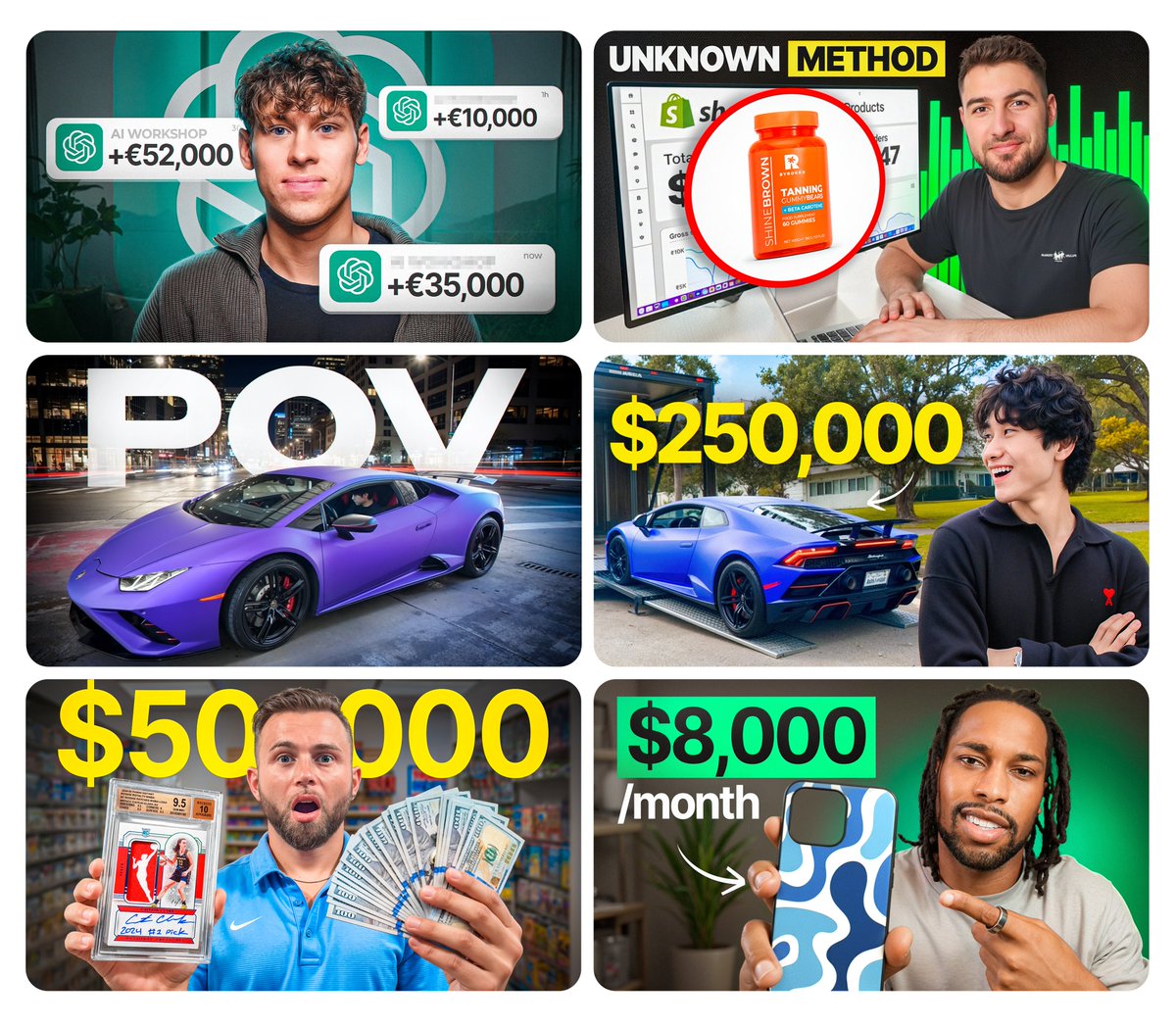 Recent thumbnails👋

I’m open to new projects and would be glad to work on challenge and entertainment content🫡