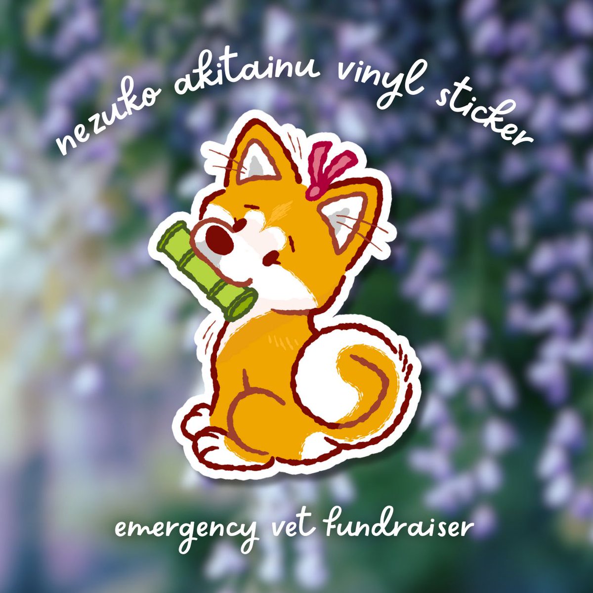 NaomiRomeroArt's tweet image. Our Akitainu, Nezuko, came down with a mysterious illness and has been admitted to the ICU emergency vet since Saturday. So far, medical costs are at $7,000 and climbing..

I&apos;m offering vinyl stickers to help aleviate some of the costs ;;