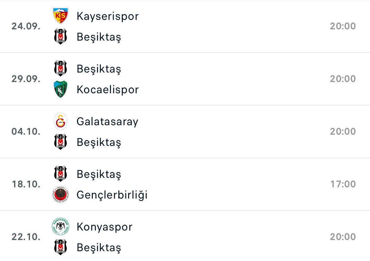 ✅ Beşiktaş, Kayseri ve Kocaeli maçlarını kazanacak.

✅ Liverpool maçında haşat olan gs moral bozukluğuyla Beşiktaş'a yenilecek.

✅ Gs karşılacağı Konya, Başakşehir ve Alanyaspor maçlarının en az birinde yenilecek.

✅ Konyaspor maçında sonra Beşiktaş gs ile puanı eşitleyecek.