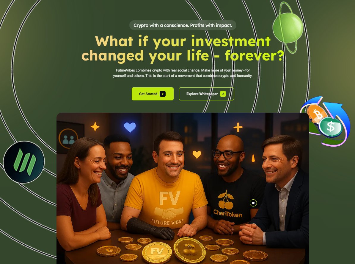 FutureVibes2025's tweet image. Our homepage for FutureVibes will be completed. So have a look futurevibes.io and let us know your feedback
#futurevibes #charityproject #vibescommunity #solana