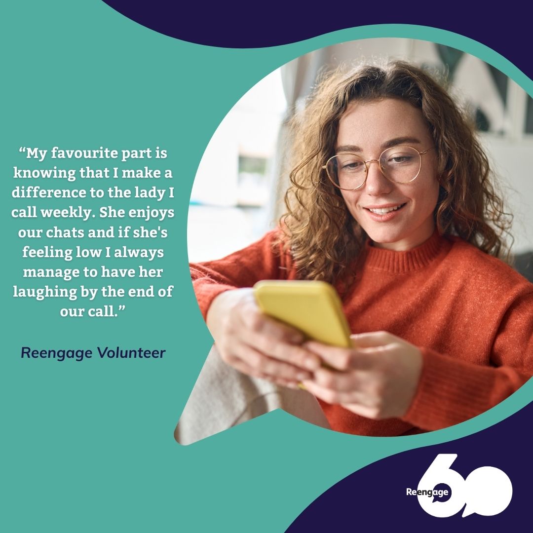 It’s amazing how a simple weekly phone call can lift spirits and bring joy. 

Volunteering truly makes a world of difference not just for those we call, but for us as volunteers too. 🧡

Start today: bit.ly/42o2lKn

#Reengage #EndLoneliness #Volunteer