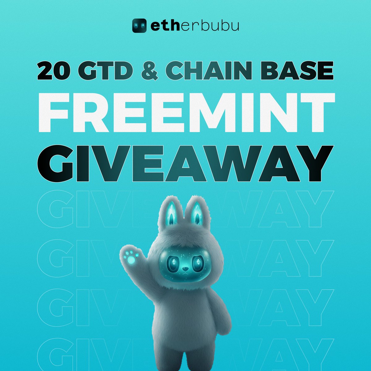 ₍ᐢ. .ᐢ₎ Giveaway 20 GTD Wl ( Free mint )

Terms:

- Follow <a href="/EtherBubu/">EtherBubu</a>  
- Drop you ETH Wallet

⏰ 28 H

Our Mint is Coming Soon on ETH <a href="/base/">Base</a> 👀!