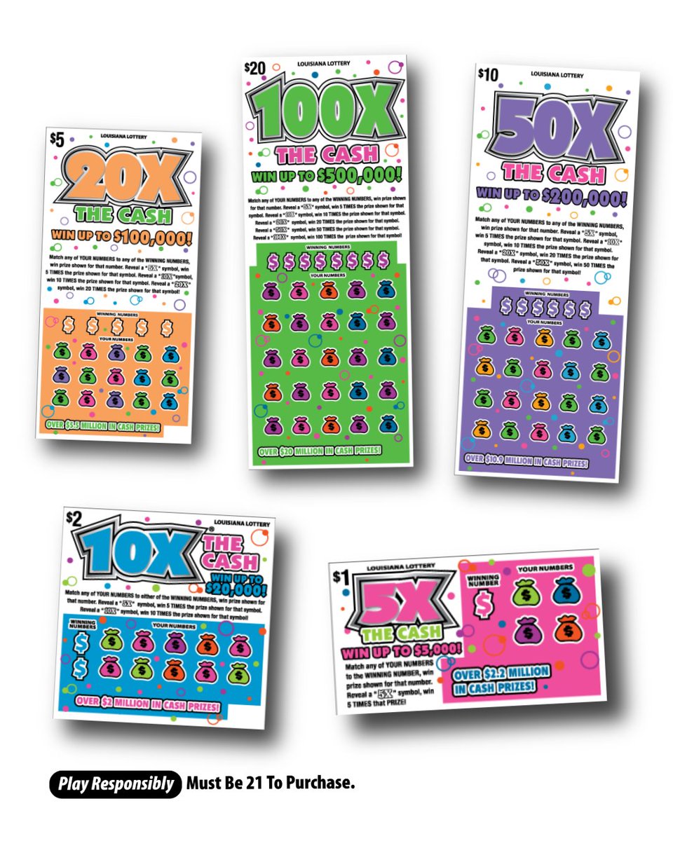 The all-new 𝙓 𝙏𝙃𝙀 𝘾𝘼𝙎𝙃 scratch-off family is here! 🎉

With multipliers up to 𝟭𝟬𝟬𝗫 and more than $40 million in prizes, these bright new tickets are ready to play at Lottery retailers statewide.

👉 brnw.ch/21wVZmq