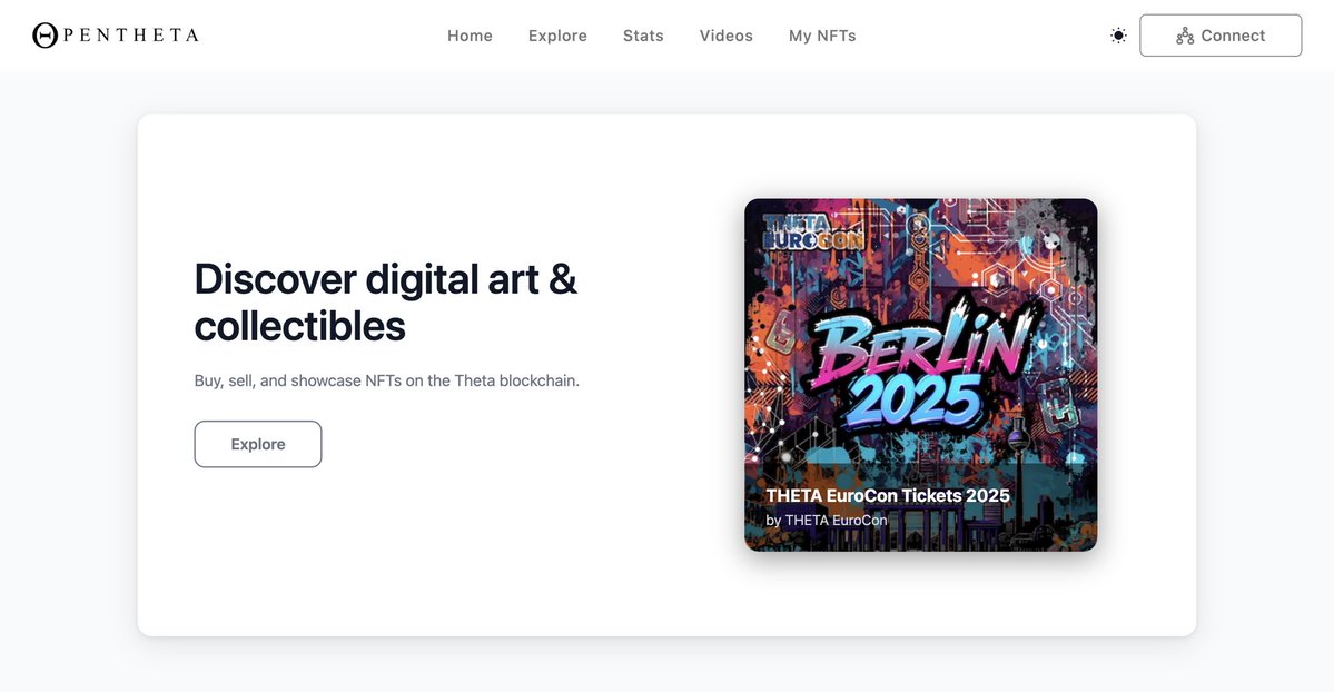 OpenTheta's tweet image. 🚀 Huge update on #OpenTheta!
We’ve redesigned the frontend for easier use &amp;amp; mass adoption. A fresh new look + full support for Email Wallets via @magic_labs 🎉

Getting started trading NFTs on @Theta_Network has never been easier!

🔗 opentheta.io

$TFUEL $THETA #web3