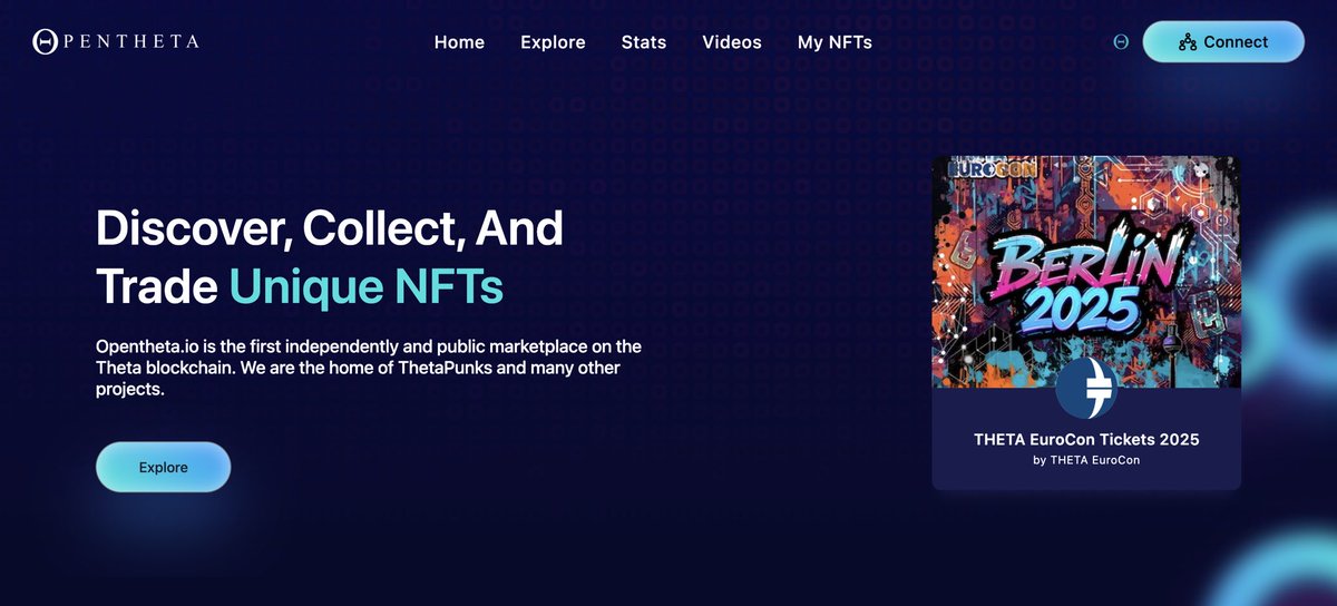 OpenTheta's tweet image. 🚀 Huge update on #OpenTheta!
We’ve redesigned the frontend for easier use &amp;amp; mass adoption. A fresh new look + full support for Email Wallets via @magic_labs 🎉

Getting started trading NFTs on @Theta_Network has never been easier!

🔗 opentheta.io

$TFUEL $THETA #web3