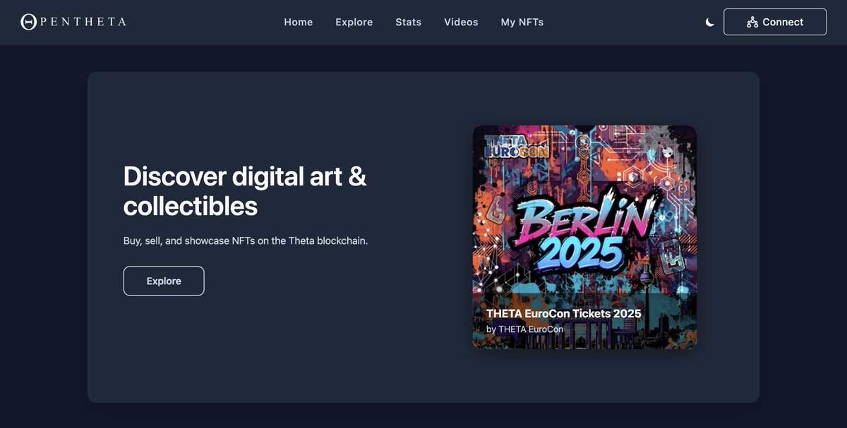OpenTheta's tweet image. 🚀 Huge update on #OpenTheta!
We’ve redesigned the frontend for easier use &amp;amp; mass adoption. A fresh new look + full support for Email Wallets via @magic_labs 🎉

Getting started trading NFTs on @Theta_Network has never been easier!

🔗 opentheta.io

$TFUEL $THETA #web3