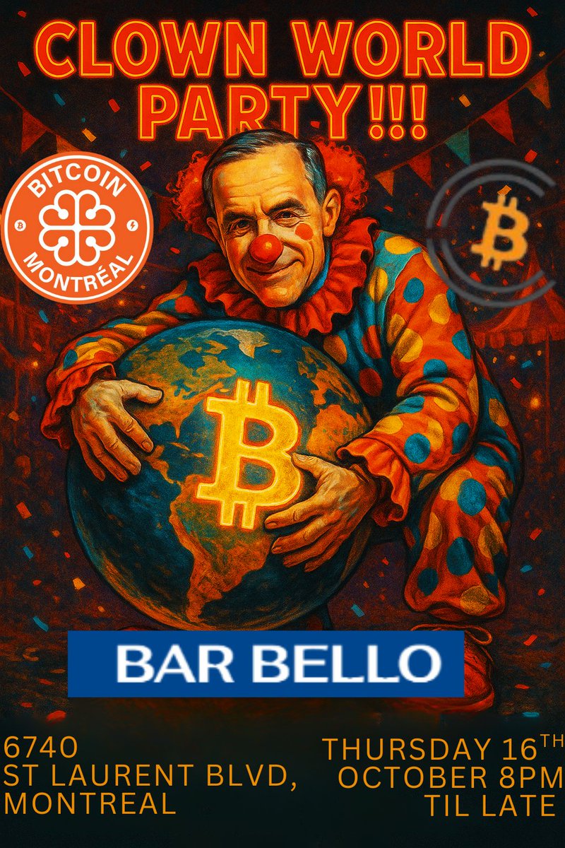 Canadian Bitcoin Conference 2025 (@cdnbitcoinconf) on Twitter photo For anyone coming to Montreal on October 16th, Make sure and come by Bar Bello to talk to some Bitcoiners and Spend some Bitcoin. 
<a href="/btc_montreal/">Bitcoin Montreal (Meetup)</a> 
canadianbitcoinconf.com/tickets/ For anyone coming to Montreal on October 16th, Make sure and come by Bar Bello to talk to some Bitcoiners and Spend some Bitcoin. 
<a href="/btc_montreal/">Bitcoin Montreal (Meetup)</a> 
canadianbitcoinconf.com/tickets/