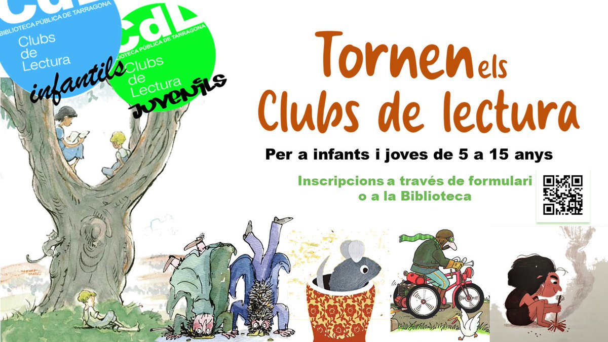 😍 Comencem un nou curs dels #clubslectura #infantils i #juvenils‼️ D'octubre a desembre de 2025 i de 5️⃣ a 1️⃣4️⃣ anys❗

☺️ No us els perdeu❗ Volem que els infants i joves llegeixin ➕ i millor❗
ℹ️ bibliotecatarragona.gencat.cat/ca/bpt_web_inf…
#llegim <a href="/bibliotequescat/">Biblioteques</a>