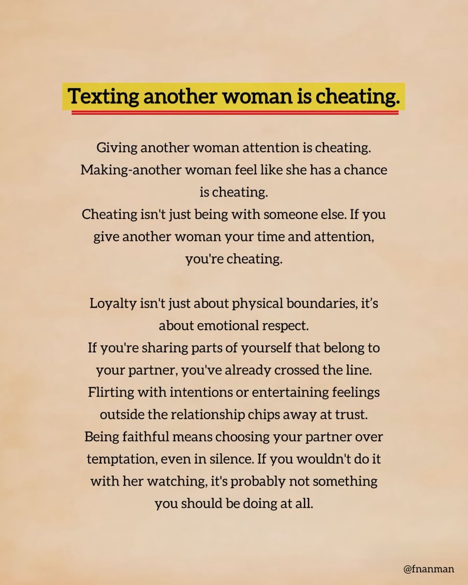 Texting another woman is cheating.