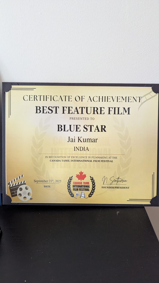 officialneelam's tweet image. #Bluestar wins &quot;Best Feature film Award&quot; to Director @chejai007 at Canada Tamil International Film Festival

@beemji @BlueStarOffl @officialneelam @lemonleafcreat1 @SakthiFilmFctry @sakthivelan_b @chejai007 @imKBRshanthnu @AshokSelvan @prithviactor @iKeerthiPandian @dhivya_dhurai