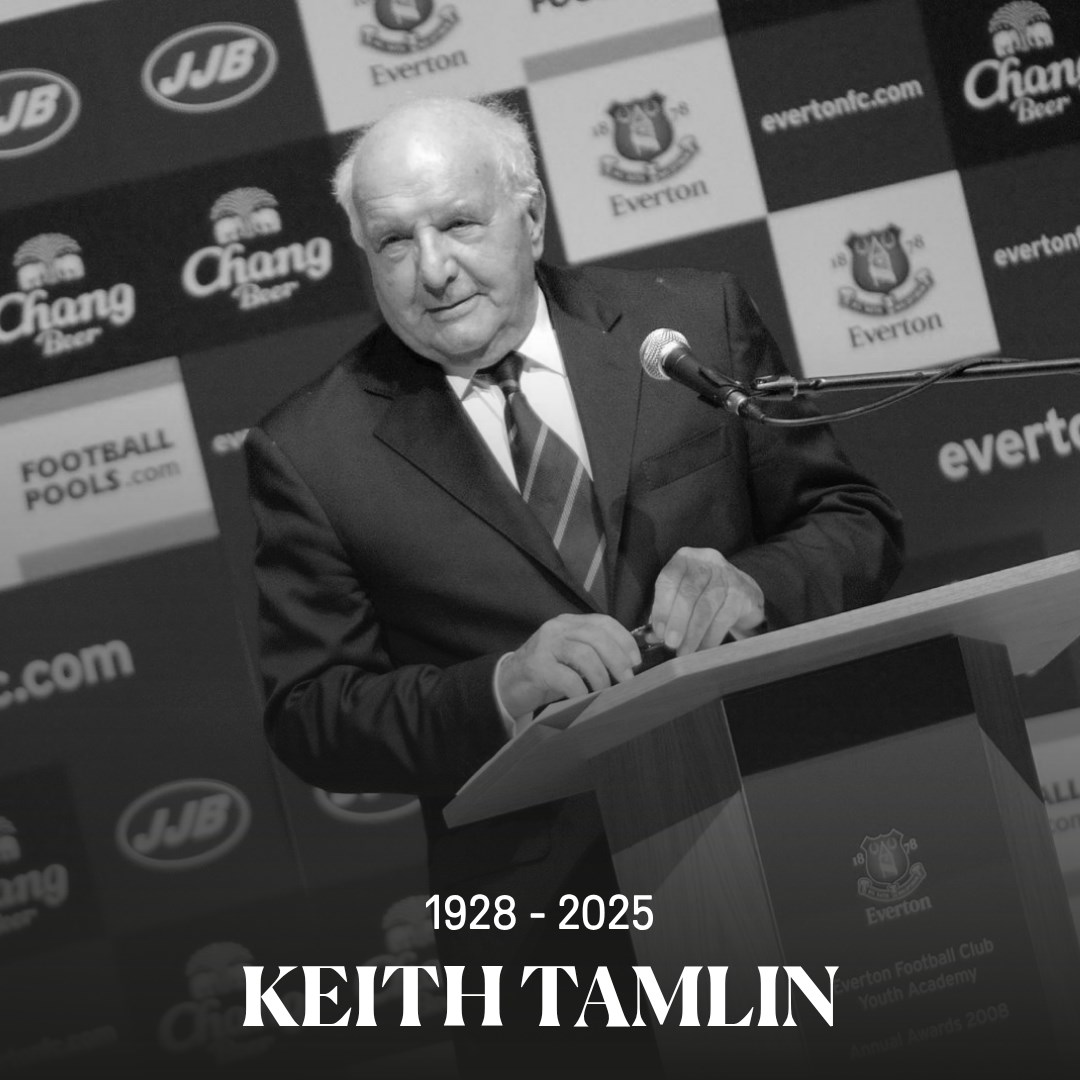 Everton's tweet image. Everyone at Everton Football Club is deeply saddened by the passing of our Club Life Vice-President, Keith Tamlin, who has passed away peacefully at the age of 97.

RIP Keith. 💙