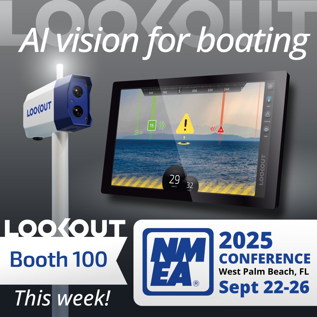 GetaLookout's tweet image. Are you a boat builder or dealer? Come see LOOKOUT in action at the @NatlMarineEd Conference today! 

We&apos;re at booth #100.

#NMEA #BoatDealers #Boats #Yachts #MarineElectronics