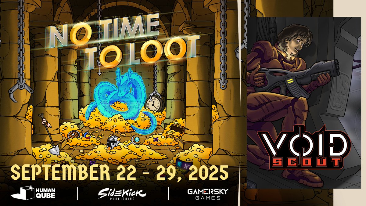 The No Time to Loot Festival just started!

Thank you to <a href="/HumanQube/">Human Qube Games</a> for hosting and featuring Void Scout in the event.

Check out the festival page to see all the other games where you must loot to live:
store.steampowered.com/curator/450639…

#indiegames #indiegame #NoTimeToLoot2025 #steam