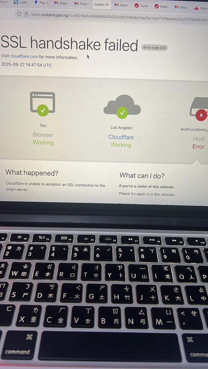 Olukayode_Adi's tweet photo. The Nigerian Customs Service pre-CBT exam platform has been riddled with horrendous error messages since 3pm when the exams were scheduled to begin.

This needs to be fixed immediately—no candidate should have to bear the consequences of your failings.

#NCS #NigeriaCustoms https://t.co/foF0uit6nu