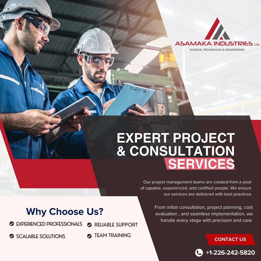 AsamakaIndustry's tweet image. Expert Project & Consultation You Can Count On!๐
From consultation to planning & execution, we deliver solutions tailored to your goals.
๐ +1-226-242-5820
Letโs make your project a success!
#ExpertConsulting #ProjectSolutions #Engineering #AutomationExperts