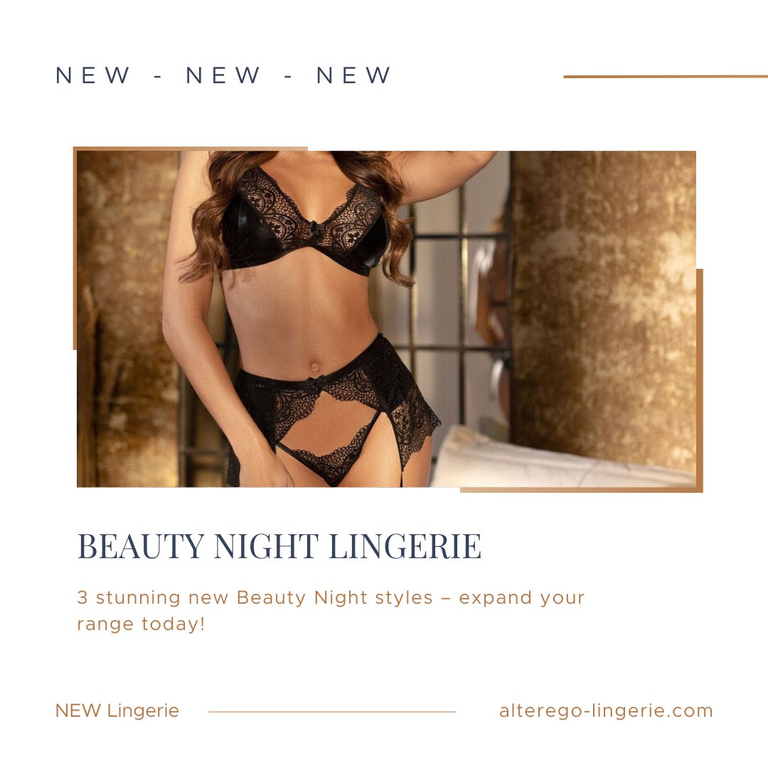 UK_Alterego's tweet image. ✨New in from Beauty Night ✨
We’ve expanded our range – so why not expand yours? Discover 3 stunning new lines, now live on our website.
#BeautyNight #NewLingerie #WholesaleLingerie #ElitePackage #LingerieDistributor